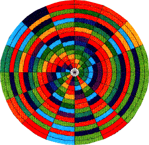 Illustration of 16 by Lambdoma Mandala or the Orbital Period of the Sun.